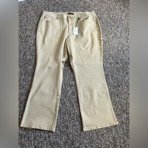 Judy Blue Women’s Khaki Mid-Rise Straight Leg Stretch Comfy Jeans Size 24W New